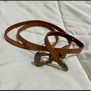 Free People Leather Skinny Belt